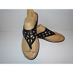 BOC Born Thong Sandals Slip On Shoes Flip Flop  Womens Size 11 M Black Leather